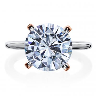 White Rose Platinum Engagement Ring